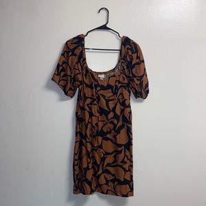 A New Day NWOT Brown and Black Pattern Dress